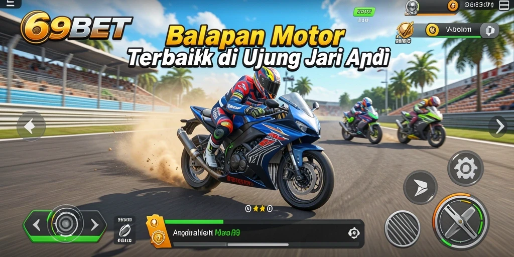 Gameplay seru dan mendebarkan dari 69BET dalam balapan motor.