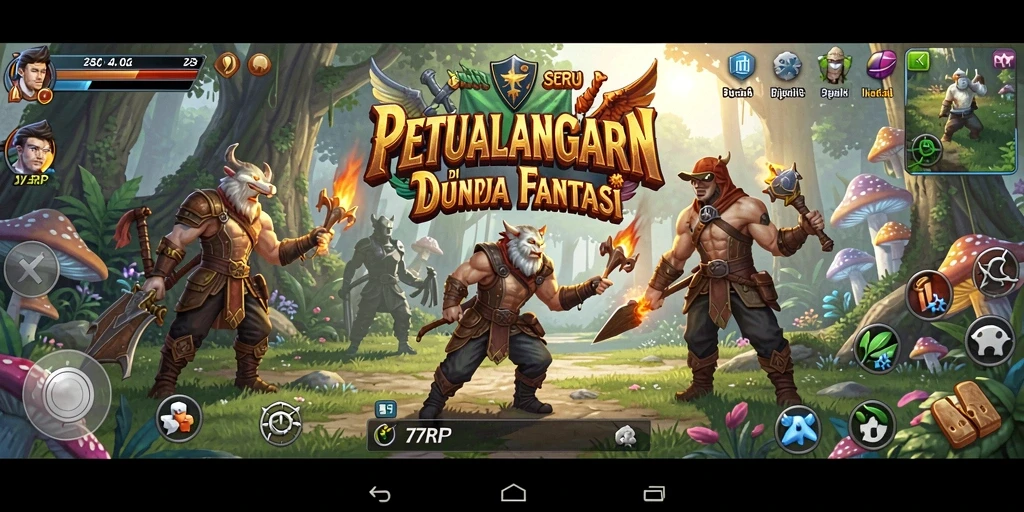 Gameplay seru dalam petualangan 77RP yang penuh aksi.