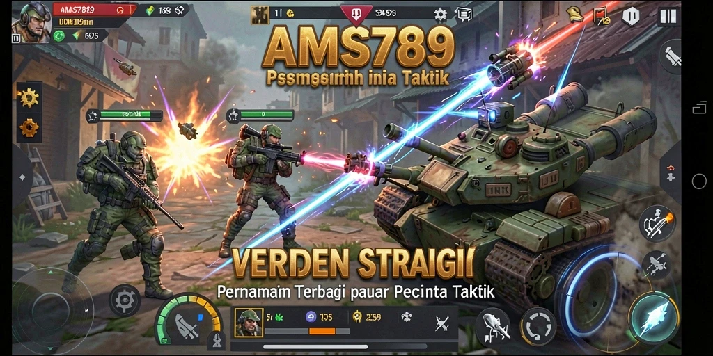 Tangkapan layar utama AMS789 menampilkan momen krusial dalam pertempuran strategi.