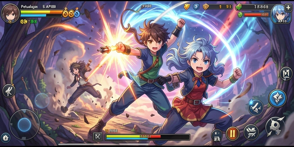 Tampilan gameplay API88 dengan karakter Anime yang beraksi seru.