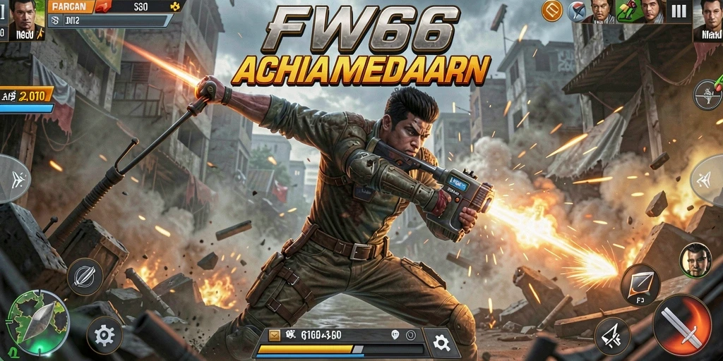 Tangkapan layar menunjukkan pertarungan seru di FW66.