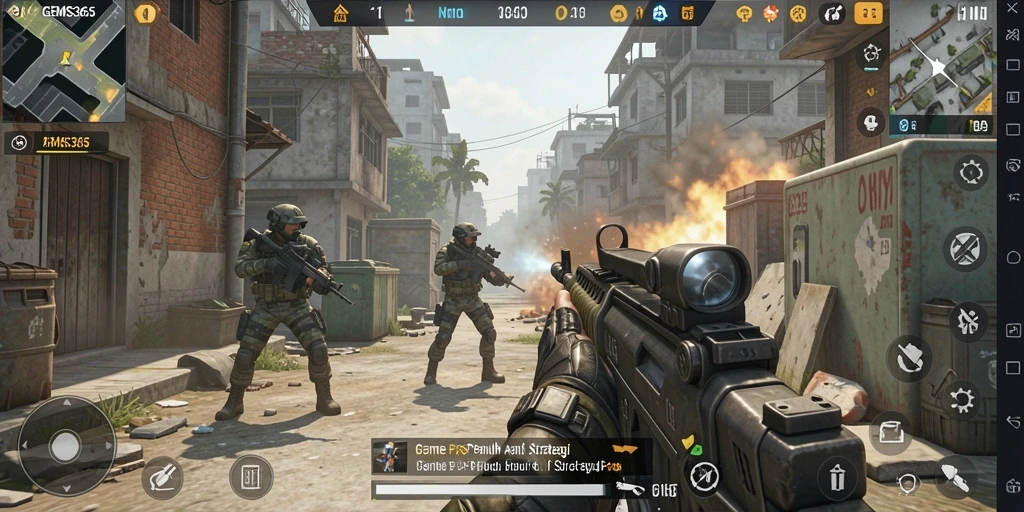 Gameplay GEMS365 dengan aksi tembak-menembak yang mendebarkan.