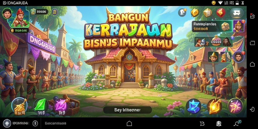 Gameplay seru IDNGARUDA dengan pengelolaan bisnis yang menantang.