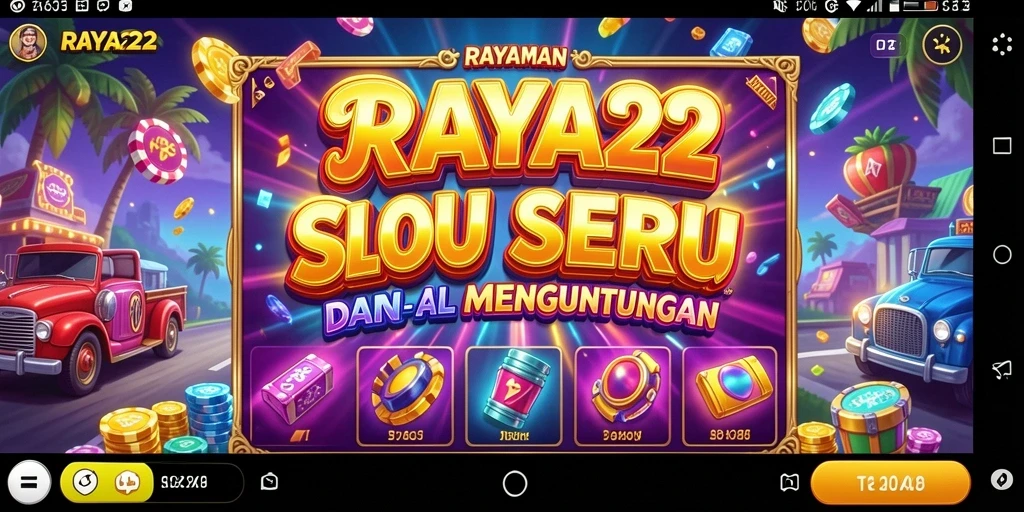 Tampilan gameplay RAYA22 yang menarik dan penuh warna.