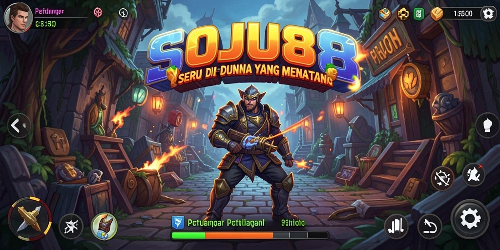 Tampilan gameplay SOJU88 yang penuh aksi dan petualangan.
