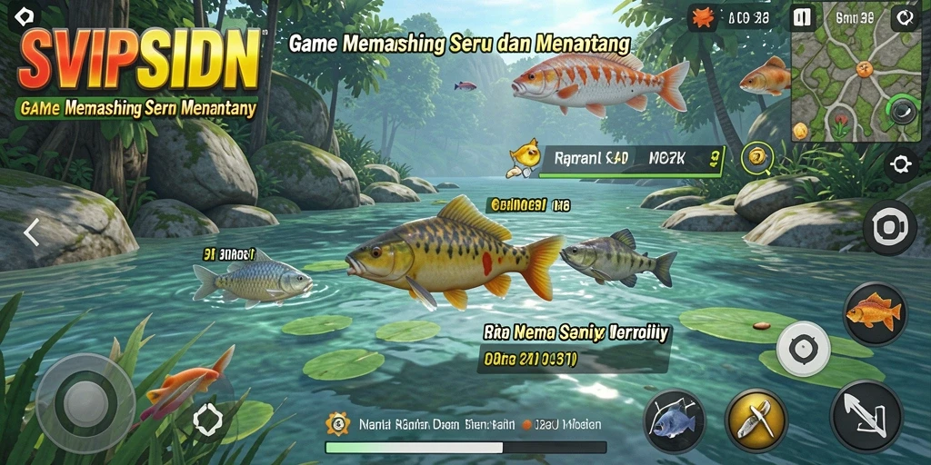 Gameplay SVIPSIDN yang menarik dengan pengalaman memancing yang realistis.