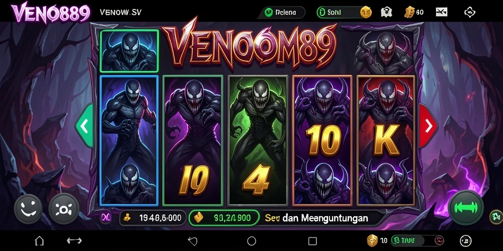 Tampilan gameplay slot yang menegangkan dan penuh warna.