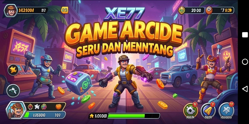 Tampilan gameplay XE77 yang penuh aksi dan tantangan menarik.